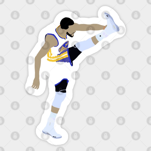 Steph Curry Leg Kick Celebration Sticker by rattraptees